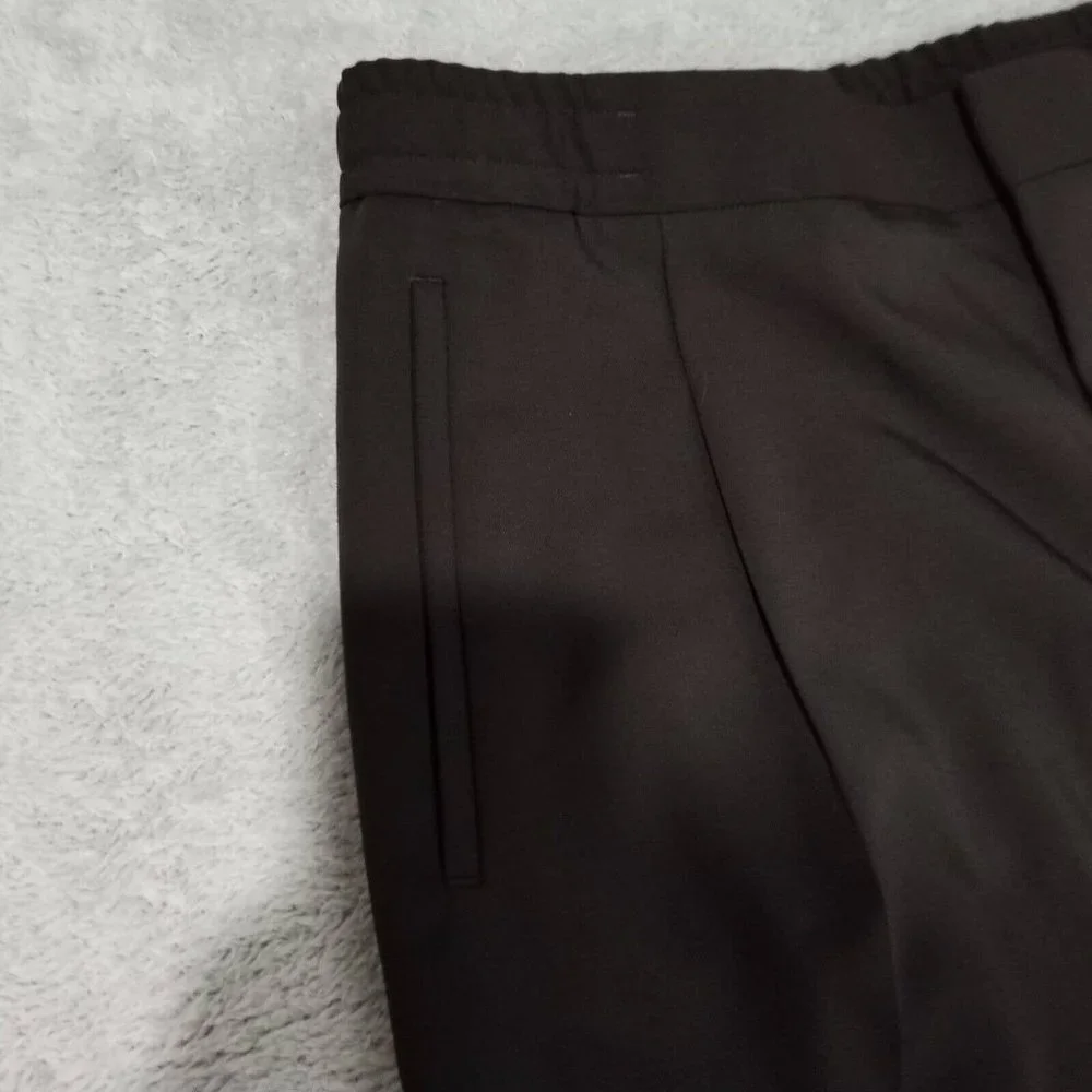 Reiss Trousers Mens 34 (34x28) Dark Aubergine Wool Nakata Drawstring Relaxed - Picture 12 of 16